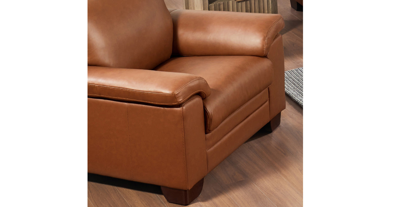 Magnum Leather Chair Set, Nutmeg